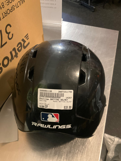Vist Large View of Product Image Which is Used Rawlings BATTING HELMET Batting Helmet No Mask Black SM