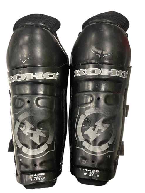 Vist Large View of Product Image Which is Used Koho KOHO SHINGUARDS Youth Shin Guards Black 9"