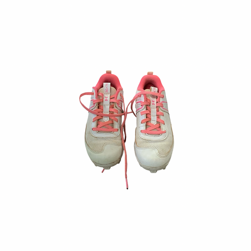 Vist Large View of Product Image Which is Used Under Armour GLYDE BB/SB Cleats White Junior 02