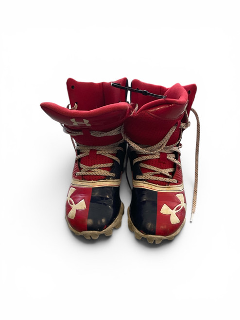 Vist Large View of Product Image Which is Used Under Armour Jr FB Cleats Red Junior 01.5