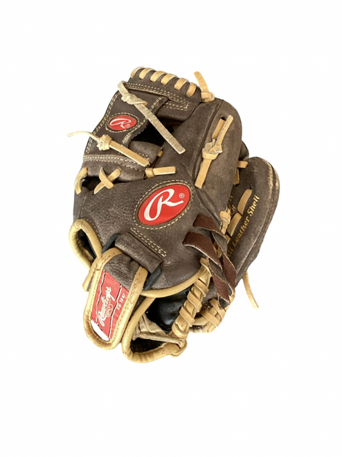 Vist Large View of Product Image Which is Used Rawlings HIGHLIGHT RH Throw Fastpitch Gloves Brown 10 1/2"