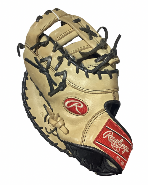 Vist Large View of Product Image Which is Used Rawlings GG ELITE BB/SB First Base LH Throw Brown 13"