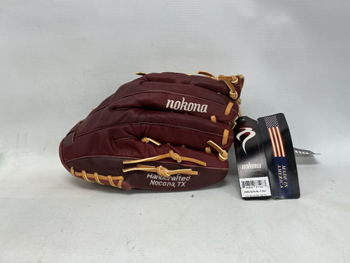 Vist Large View of Product Image Which is (New) Nokona BLOODLINE PRO ELITE AMG1275T BB/SB Glove LH Throw Brown 12 3/4"