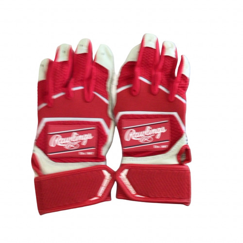 Vist Large View of Product Image Which is Used Rawlings BATTING GLOVES BB/SB Batting Gloves Red SM