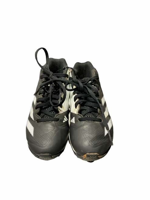 Vist Large View of Product Image Which is Used Adidas BLK/WHT CLEATS BB/SB Cleats Black Junior 02.5