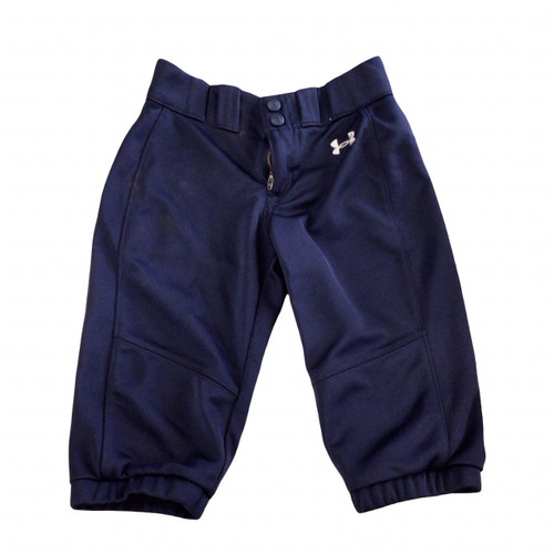 Vist Large View of Product Image Which is Used Under Armour SOFTBALL PANTS BB/SB Pant Girls Navy Blue XS