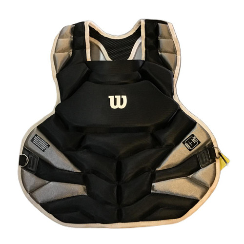 Vist Large View of Product Image Which is Used Wilson WTA4603 Catchers Chest Protector Black Adult