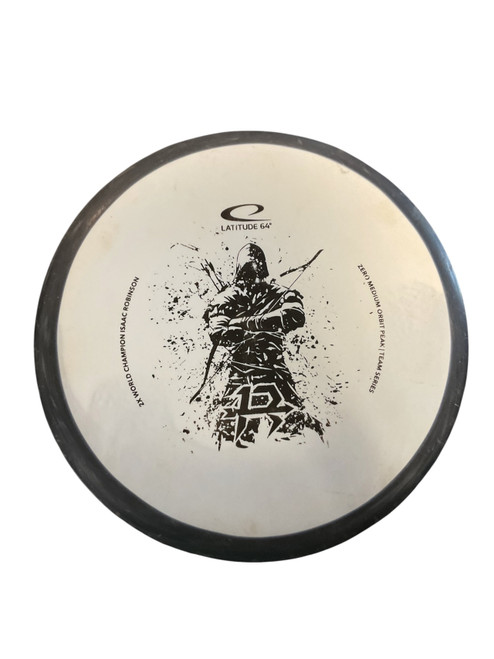 Vist Large View of Product Image Which is Used Latitude 64 ZERO MEDIUM ORBIT PEAK Disc Golf Mid Range White