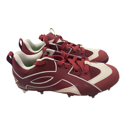 Vist Large View of Product Image Which is Used Under Armour METAL BASEBALL CLEAT BB/SB Cleats Maroon Senior 13