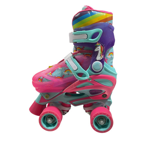 Vist Large View of Product Image Which is Used RollerDerby ROLLER DERBY Junior Roller Quad Skates Pink Adjustable