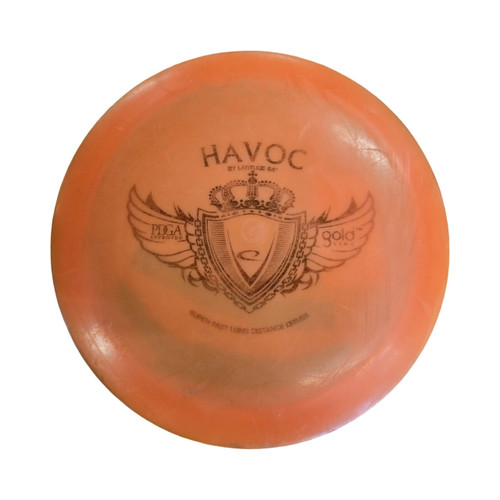 Vist Large View of Product Image Which is Used Latitude 64 HAVOC DRIVER Disc Golf Driver Orange