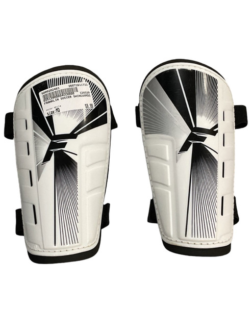 Vist Large View of Product Image Which is Used Soccer Shin Guards Adult White MD