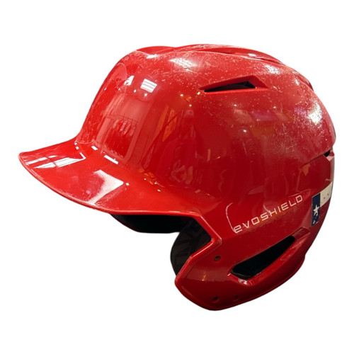 Vist Large View of Product Image Which is Used Evoshield WB5725805SM HELMET Batting Helmet No Mask Red SM