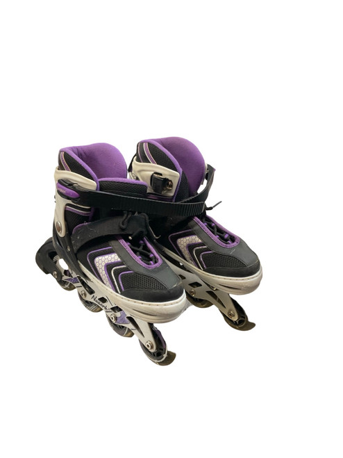 Vist Large View of Product Image Which is Used NATTORK INLINE SKATE PURPLE Junior Rec Fitness Skates Purple Adjustable