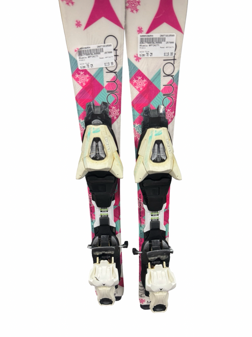 Vist Large View of Product Image Which is Used Atomic AFFINITY Girls DH Ski/Binding Pink 70 cm