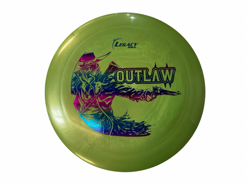 Vist Large View of Product Image Which is Used Legacy OUTLAW Disc Golf Driver Lime Green