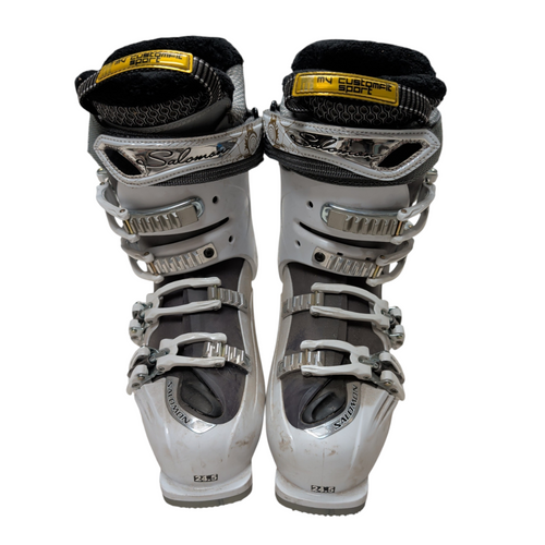 Vist Large View of Product Image Which is Used Salomon DIVINE RS Womens Down Hill Ski Boot White 245 MP