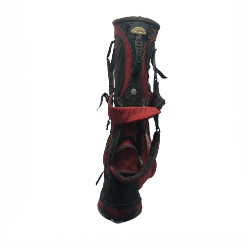 Vist Large View of Product Image Which is Used Titleist 6 WAY Mens Stand Bag Black And Wine Red