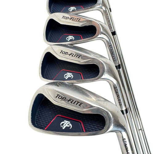 Vist Large View of Product Image Which is Used Top Flite Men's RH Iron Set 6I-PW Steel Shaft