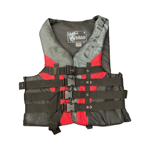 Vist Large View of Product Image Which is Used, O'Neill USGC Mens Life Jacket, Black And Red, XL