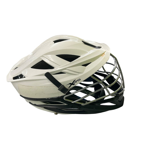 Vist Large View of Product Image Which is Used Cascade XRS Lacrosse Helmet White Fits all