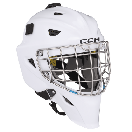 Vist Large View of Product Image Which is New CCM CCM AXIS F5 GOALIE MASK Senior Goalie Helmet/Mask White One Size