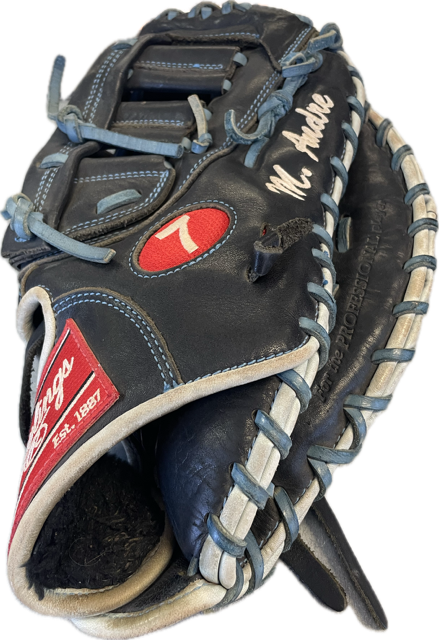 Vist Large View of Product Image Which is Used Rawlings GAMER XLE CUSTOM Baseball First Base RH Throw Black 12 1/2"