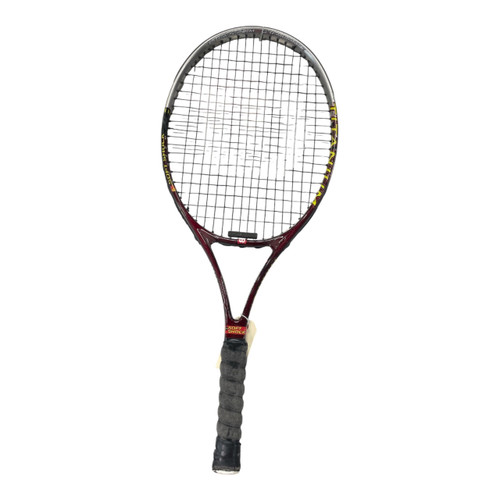 Vist Large View of Product Image Which is Used Wilson SOFT SHOCK Adult Tennis Racquet Maroon 4 5/8"