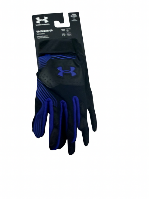 Vist Large View of Product Image Which is New Under Armour CLEAN UP Batting Gloves Black Youth SM