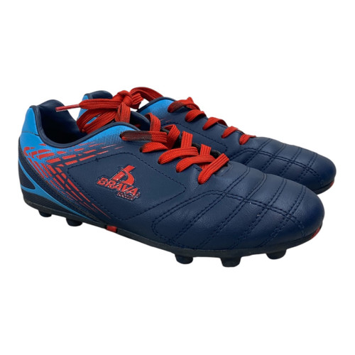 Vist Large View of Product Image Which is Used Brava Soccer Cleats Navy Blue Junior 03