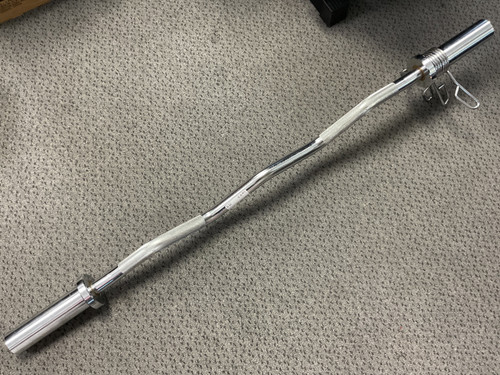Vist Large View of Product Image Which is Used Exercise Olympic Curl Bar 48"