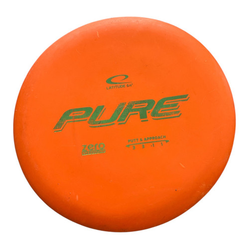Vist Large View of Product Image Which is Used Latitude 64 ZERO MED PURE Disc Golf Putter Orange 171g