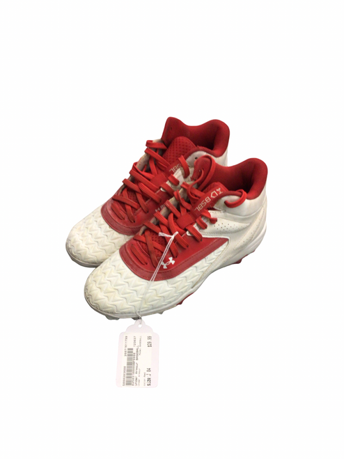 Vist Large View of Product Image Which is Used Under Armour BASEBALL BB/SB Cleats Red Junior 04