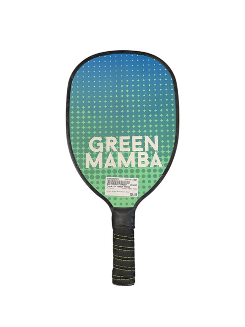 Vist Large View of Product Image Which is Used Franklin GREEN MAMBA Pickleball Racquet Green And Royal Blue