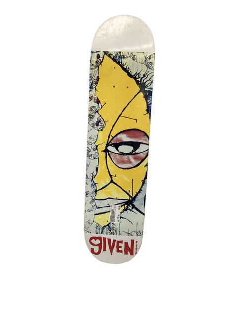 Vist Large View of Product Image Which is Used Skateboard Deck Only White 7 3/4"