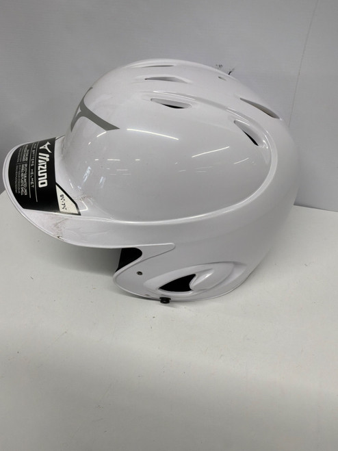 Vist Large View of Product Image Which is Used Mizuno MVP BATTERS HELMET Batting Helmet No Mask White MD