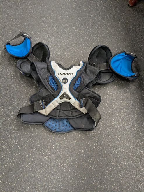 Vist Large View of Product Image Which is Used Bauer ONE 75 Junior Shoulder Pads LG
