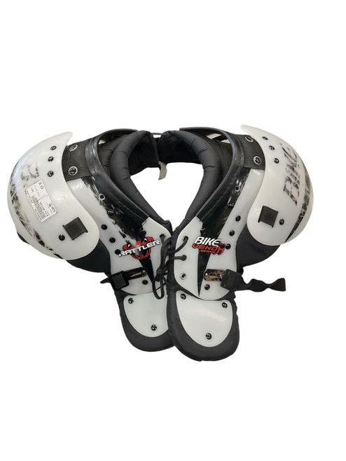Vist Large View of Product Image Which is Used Bike RATTLER FB Shoulder Pads White MD
