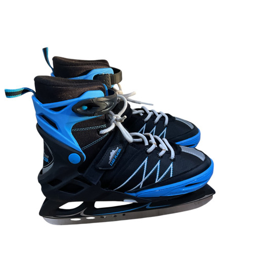 Vist Large View of Product Image Which is Used Lake Placid ADJUSTABLE 6-9 Boys Softboot Skate Navy Blue Adjustable