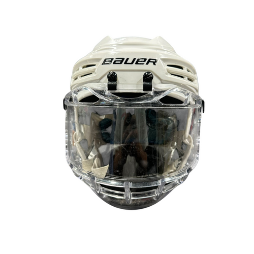 Vist Large View of Product Image Which is Used Bauer PRODIGY Helmet Cage Combo White SM