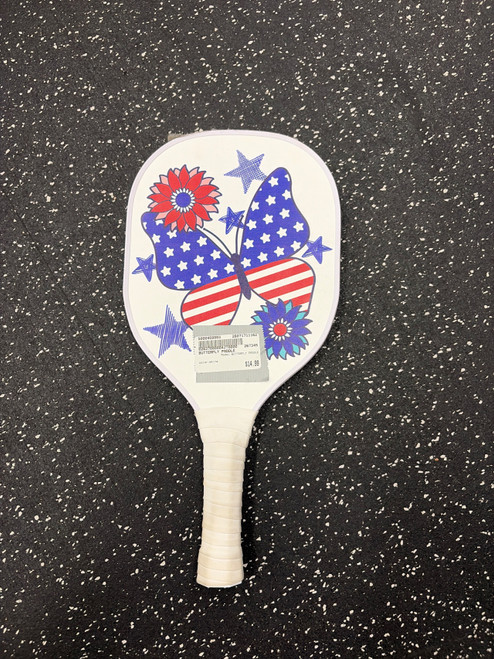 Vist Large View of Product Image Which is Used BUTTERFLY PADDLE Pickleball Racquet White
