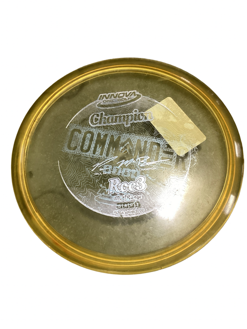 Vist Large View of Product Image Which is Used Innova COMMANDER Disc Golf Mid Range Yellow