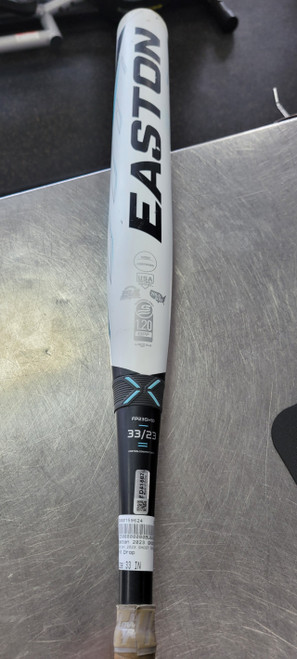 Vist Large View of Product Image Which is Used Easton 2023 GHOST DOUBLE BARREL FP23GH10 BB/SB Fastpitch Bat 33"