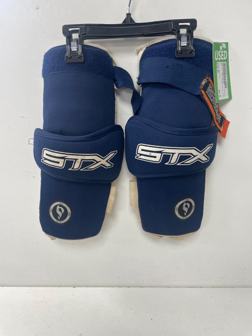 Vist Large View of Product Image Which is Used STX RADIUS GUARD Lacrosse Arm Pads/Guards Navy Blue SM