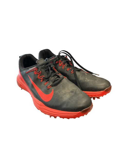 Vist Large View of Product Image Which is Used Nike Mens Golf Shoes Red And Black Senior 8.5