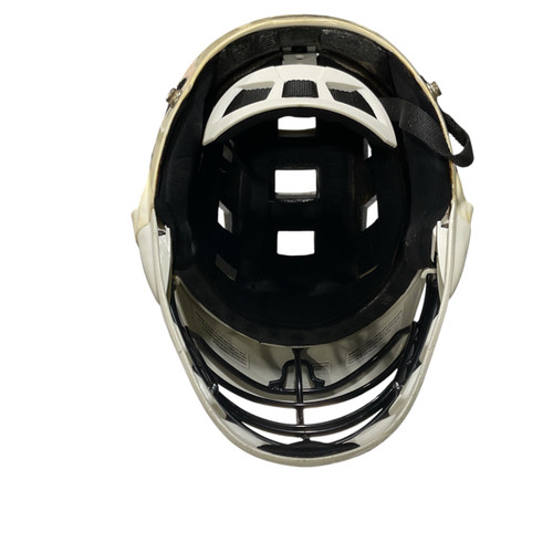 Vist Large View of Product Image Which is Used Brine TRIAD ST2 Lacrosse Helmet White SM