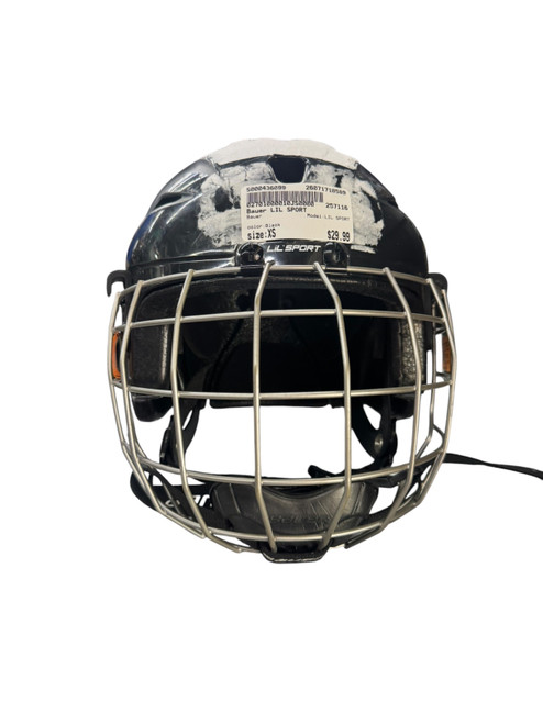 Vist Large View of Product Image Which is Used Bauer LIL SPORT Helmet Cage Combo Black XS