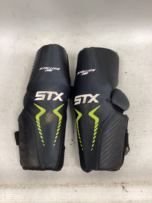 Vist Large View of Product Image Which is Used STX STALLION 200 Lacrosse Arm Pads/Guards Grey MD