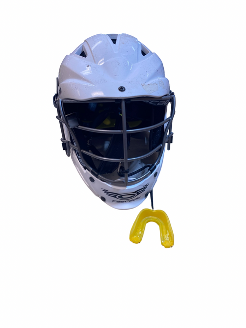 Vist Large View of Product Image Which is Used Cascade CS R Lacrosse Helmet White MD