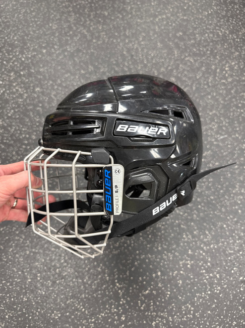 Vist Large View of Product Image Which is Used Bauer IMS 5.0 Helmet Cage Combo Black SM